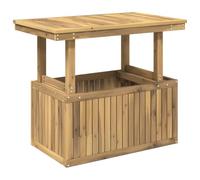 vidaXL Table de café de Jardin en Bois d'acacia réglable en Hauteur