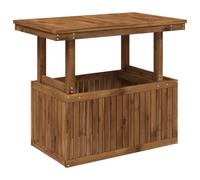 vidaXL Table de café de Jardin en Bois d'acacia réglable en Hauteur