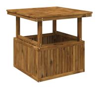 vidaXL Table de café de Jardin en Bois d'acacia réglable en Hauteur, Table de Jardin relevable, idéale pour café et Repas en extérieur, sur terrasse ou Patio