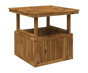 vidaXL Table de café de Jardin en Bois d'acacia réglable en Hauteur, Table de Jardin relevable, idéale pour café et Repas en extérieur, sur terrasse ou Patio