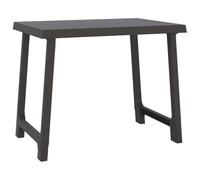 vidaXL Table de camping anthracite en PP aspect de bois 79 x 56 x 64 cm