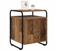 vidaXL Table de Chevet 2 pc Bois Ancien Bois d'ingénierie, Rangement de Chambre, Table de Nuit rectangulaire, Style Contemporain, Meuble Moderne, Pratique pour s'organiser