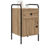 vidaXL Table de Chevet 2 pc Chêne Artisanal 35 x 36,5 x 61 cm, Solutions de Rangement Modernes pour Chambre, Table de Nuit rectangulaire, Table Pratique pour déco stylée