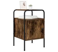 vidaXL Table de Chevet 2 pc Chêne fumé 35 x 36,5 x 56 cm, Chambre, Table de Nuit Contemporaine, Design Élégant, Rangement Ample, Unité Compacte