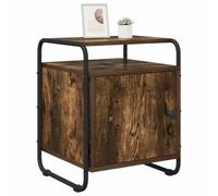 vidaXL Table de Chevet 2 pc Chêne fumé Bois d'ingénierie, Rangement de Chambre, Table de Nuit rectangulaire, Style Contemporain, Meuble Moderne, Pratique pour s'organiser