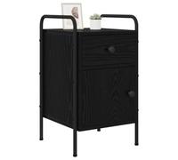 vidaXL Table de Chevet 2 pc Chêne Noir 35 x 36,5 x 61 cm, Solutions de Rangement Modernes pour Chambre, Table de Nuit rectangulaire, Table Pratique pour déco stylée