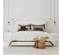 vidaXL Table de chevet 2 pcs avec tiroir Blanc Blanc G