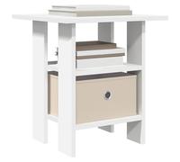 vidaXL Table de Chevet 2 pcs Blanc 41 x 40 x 45 cm Bois d'ingénierie, Salon, Moderne, Durable, Mobilier Rectangulaire avec Un Grand Espace de Rangement, Design Élégant pour Les Maisons Contemporaines