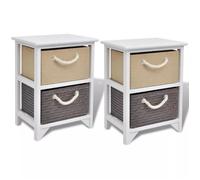 Table De Chevet 2 Pcs Bois