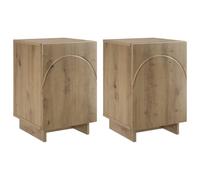 vidaXL Table de Chevet 2 pcs Chêne Artisanal 33,5 x 34,5 x 50 cm