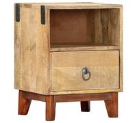 Vidaxl Table De Chevet 40 X 30 X 52 Cm Bois De Manguier Massif Brut