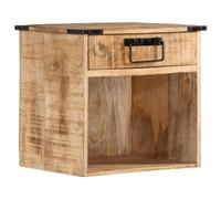vidaXL Table de chevet 40x30x37 cm bois de manguier massif Marron (358914)
