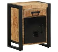 vidaXL Table de Chevet 40x30x50 cm Bois Massif de manguier Brut, Armoire de Chevet, Armoire de lit, Table d'appoint pour Chambre à Coucher