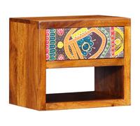 Table De Chevet Vidaxl 40x35x35 Cm En Bois Massif D'acacia