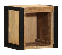 vidaXL Table de Chevet 40x35x40 cm Bois Massif de manguier Brut, Armoire de lit, Meuble de Chambre à Coucher, Table de Chevet en Bois