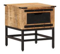 Vidaxl Table De Chevet 40x40x45 Cm Bois De Manguier Massif Marron