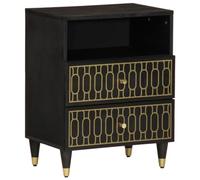 vidaXL Table de Chevet 50x33x60 cm Bois de manguier Massif, Armoire, Meubles de Chambre à Coucher, Support de téléphone, Armoire d'appoint