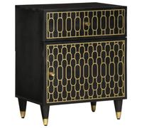 Table de Chevet Armoire de Nuit Meuble Chambre Bois de Manguier Massif vidaXL