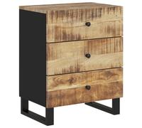 Vidaxl Table De Chevet 50x33x62 Cm Bois De Manguier Et D'ingénierie Multicolore