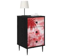 vidaXL Table de Chevet Aachen 2 pc Chêne Noir 36 x 33 x 61 cm, Chambre Moderne, Design rectangulaire avec Rangement, Table de Nuit Pratique, Meuble élégant, déco Minimaliste