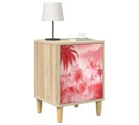 vidaXL Table de Chevet Aachen 2 pc Chêne Sonoma 36 x 33 x 50 cm, Mobilier de Chambre Moderne, Table de Nuit rectangulaire avec Rangement, Cabinet Compact en chêne Sonoma