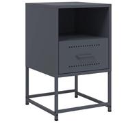 vidaXL Table de Chevet Anthracite 36x39x60,5 cm Acier, Armoire, Armoire latérale, Meuble de Chambre à Coucher, Table de Chevet, Armoire en métal