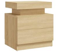vidaXL Table de Chevet, Armoire de Chevet, Armoire de Lit, Meuble de Rangement Chambre à Coucher Maison Intérieur, Chêne Sonoma Bois d’Ingénierie