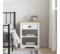 vidaXL Table de Chevet, Armoire de Lit avec Rangement, Table de Nuit, Armoire de Nuit, Meuble de Chambre à Coucher, Marron Bois de Pin Massif Marron G