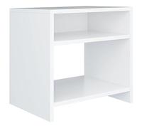 vidaXL Table de Chevet, Armoire de Lit, Table de Nuit, Meuble de Chambre à Coucher Maison Intérieur, Moderne, Blanc Bois d’Ingénierie