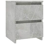 vidaXL Table de Chevet, Armoire de Lit, Table de Nuit, Meuble de Chambre à Coucher Maison Intérieur, Moderne, Gris Béton Bois d’Ingénierie