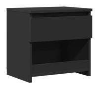 vidaXL Table de Chevet, Armoire de Lit, Table de Nuit, Meuble de Chambre à Coucher Maison Intérieur, Moderne, Noir Bois d’Ingénierie