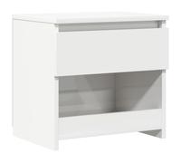 vidaXL Table de Chevet, Armoire de Lit, Table de Nuit, Meuble de Chambre à Coucher Maison Intérieur, Moderne, Blanc Brillant Bois d’Ingénierie