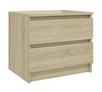 vidaXL Table de Chevet, Armoire de Nuit avec 2 Tiroirs, Armoire de Lit avec Rangement, Meuble de Chambre, Scandinave, Chêne Sonoma Bois d'Ingénierie