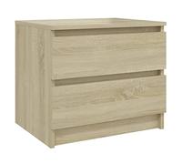 vidaXL Table de Chevet, Armoire de Nuit avec 2 Tiroirs, Armoire de Lit avec Rangement, Meuble de Chambre, Scandinave, Chêne Sonoma Bois d'Ingénierie