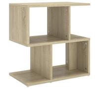 Table De Chevet 50x30x51,5 Cm Chêne Sonoma Compartiments Ouverts Table De Chevet Élégante Et Marron