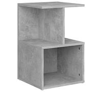 vidaXL Table de Chevet, Armoire de Nuit avec Compartiments, Armoire de Lit avec Rangement Chambre, Scandinave, Gris Béton Bois d'Ingénierie