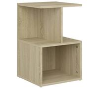 vidaXL Table de Chevet, Armoire de Nuit avec Compartiments, Armoire de Lit avec Rangement Chambre, Scandinave, Chêne Sonoma Bois d'Ingénierie