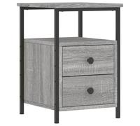 vidaXL Table de chevet sonoma gris 34x35,5x50 cm bois d'ingénierie 826019