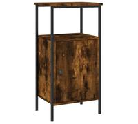 vidaXL Table de Chevet, Armoire de Nuit avec Pieds Réglables, Armoire de Lit avec Rangement, Table de Nuit Chambre, Industriel, Chêne Fumé Bois d'Ingénierie
