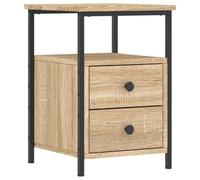 vidaXL Table de chevet chêne sonoma 34x35,5x50 cm bois d'ingénierie 826015