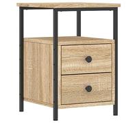 vidaXL Table de chevet chêne sonoma 34x35,5x50 cm bois d'ingénierie 826015