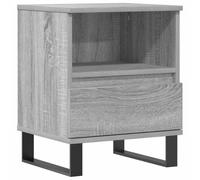 vidaXL Table de Chevet, Armoire de Nuit avec Tiroir et Compartiment, Table de Nuit avec Pieds, Meuble de Rangement Chambre, Moderne, Sonoma Gris Bois d’Ingénierie