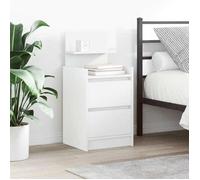 vidaXL Table de chevet avec 2 tiroirs blanc 38x34x80 cm, meuble de chevet, table d'appoint, armoire de lit, armoire de 861355