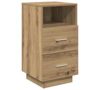 vidaXL Table de chevet avec 2 tiroirs chêne artisanal 36×36×68 cm