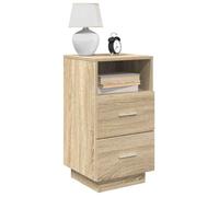 vidaXL Table de chevet avec 2 tiroirs Chêne Sonoma 36x36x68 cm