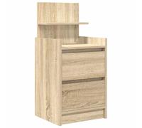 vidaXL Table de chevet avec 2 tiroirs chêne Sonoma 38x34x80 cm