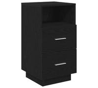 vidaXL Table de Chevet avec 2 tiroirs Noir 36x36x68 cm, Table d'appoint, Armoire de lit, Table d'appoint pour la Chambre, Table de Nuit, Table de lit