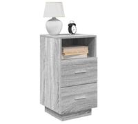 Vidaxl Table De Chevet Avec 2 Tiroirs Sonoma Gris 36x36x68 Cm Gris