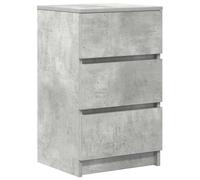 vidaXL Table de chevet 3 tiroirs Gris béton 39x35x65 cm