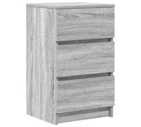 vidaXL Table de chevet Sonoma Gris avec 3 tiroirs 39x35x65 cm